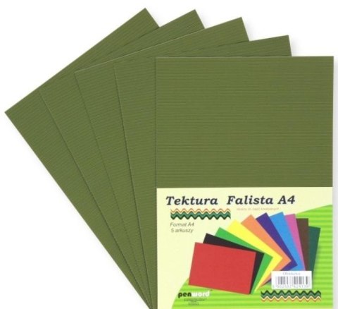 Tektura A4 falista oliwkowa 5szt Tektura A4 falista oliwkowa 5szt
