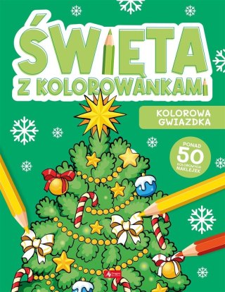 Święta z kolorowankami. Kolorowa gwiazdka