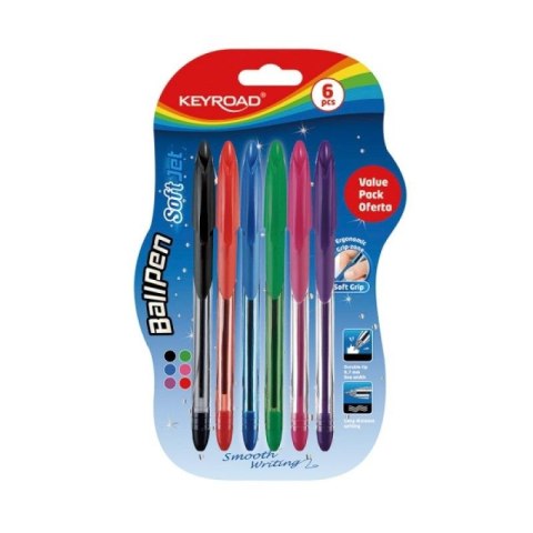 Długopis Ball Pen Soft Jet 0,7mm 6 kolorów