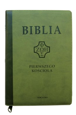 Biblia pierwszego Kościoła zielona z paginatorami