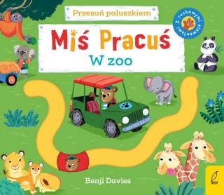 Miś Pracuś. Przesuń paluszkiem. W zoo