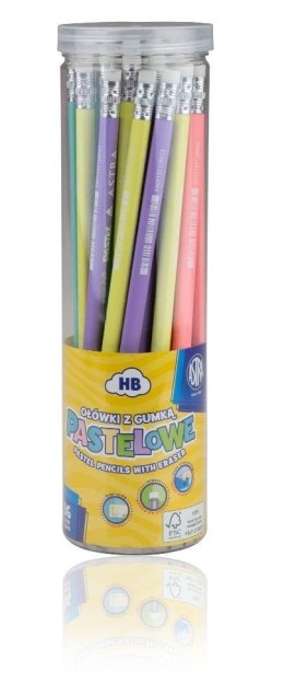 Ołówek pastel HB z miarką i gumką Drum (36szt)