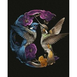 Malowanie po numerach - Kolorowe kolibry 40x50cm