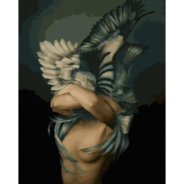 Malowanie po numerach - Dziewczyna Ptak 40x50cm