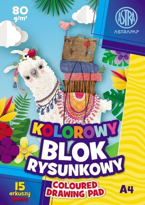 Blok kolorowy barwiony A4/15K 80g (10szt) ASTRA