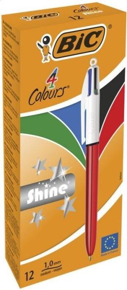 Długopis 4 colours Shine red (12szt) BIC