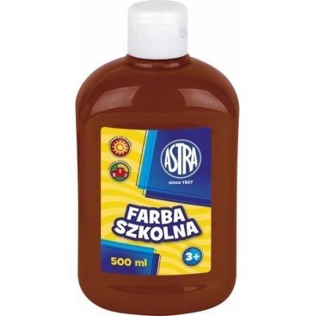 Farba szkolna brąz 500ml ASTRA