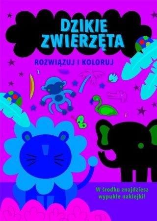 Rozwiązuj i koloruj. Dzikie zwierzęta