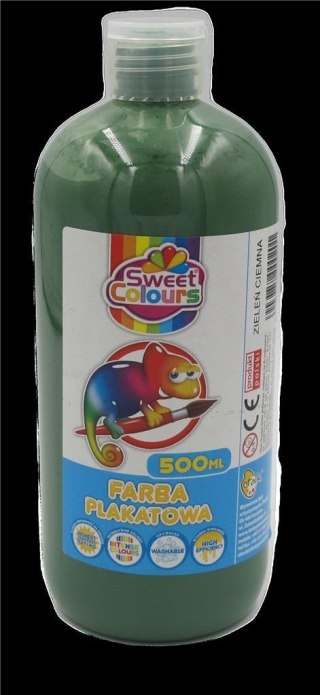 Farba plakatowa ciemnozielona 500ml