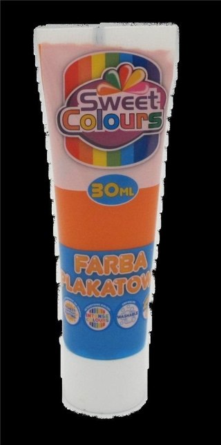 Farba plakatowa w tubie oranż 30ml