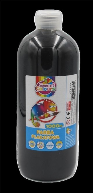 Farba plakatowa czarna 1000ml