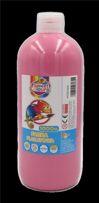 Farba plakatowa różowa 1000ml