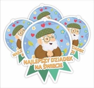 Medal papierowy - Najlepszy Dziadek 4szt