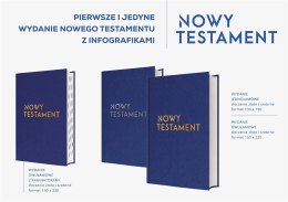 Nowy Testament z infografikami toczenia złote