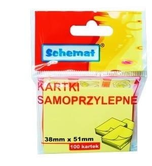 Karteczki samoprzylepne 38x51mm 100szt