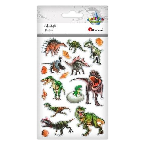 Naklejki wypukłe miękkie dinozaury mix 17szt Naklejki wypukłe miękkie dinozaury mix 17szt