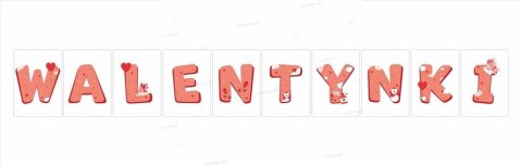 Litery dekoracyjne Walentynki Litery dekoracyjne Walentynki