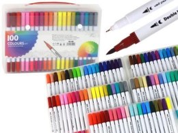 Pisaki dwustronne w organizerze 100 kolorów