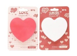Karteczki samoprzylepne Love 7,6x7,6cm 60ark M&G