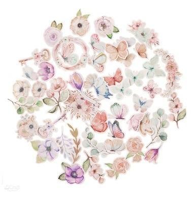 Kształty papierowe boho flowers&butterflies 50szt