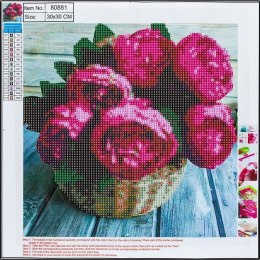 Diamentowa mozaika 5D - Flower basket 30x30 80881