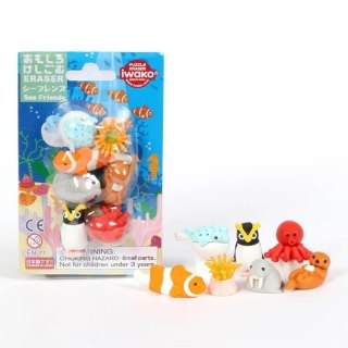 Zestaw gumki do ścierania puzzle Sea Friends