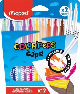 Flamastry Colorpeps Oops wymazywalne 12szt MAPED