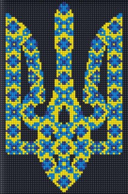 Diamentowa mozaika bez ramy - Symbol Ukrainy 20x30
