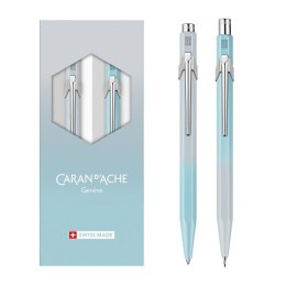 Długopis + ołówek Blue Lagoon błękitno-szary