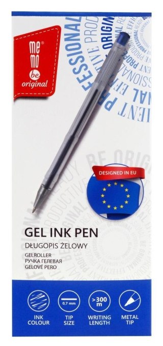 Długopis żelowy 0,7mm niebieski (12szt) MemoBe