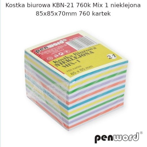 Kostka biurowa mix 85x85x70mm 760K