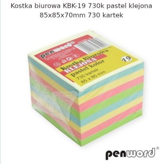 Kostka biurowa pastel 85x85x70mm 730K