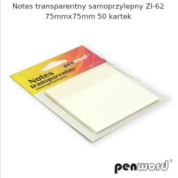 Notes transparentny samoprzylepny 75x75mm 50K
