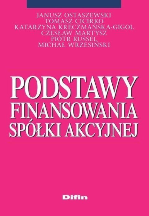 Podstawy finansowania spółki akcyjnej