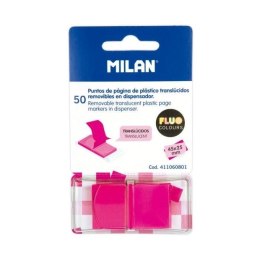 Zakładki indeksujące fluo różowe 50szt MILAN