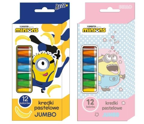 Kredki pastelowe Jumbo 12 kolorów Minionki Kredki pastelowe Jumbo 12 kolorów Minionki