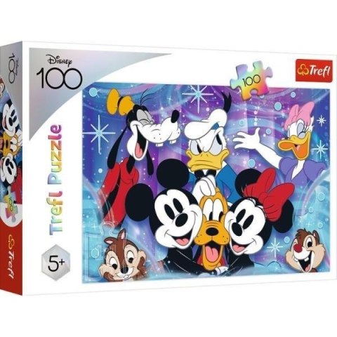 Puzzle 100 W świecie Disneya jest wesoło TREFL