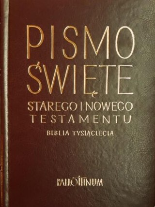 Biblia Tysiąclecia - opr. skórzana złote tłoczenia