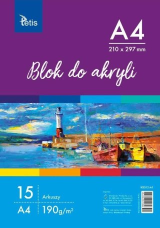 Blok do akryli A4 15 kartek KB012-A4