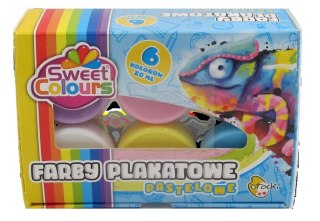 Farby plakatowe pastelowe 6 kolorów 20ml