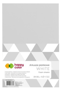 Arkusze piankowe A4 5szt białe HAPPY COLOR