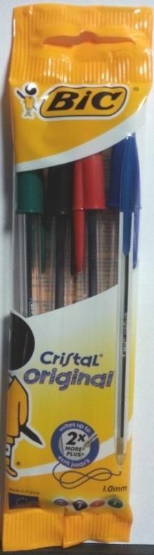 Długopis Cristal Original pouch mix 4 kolory BIC