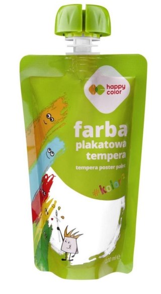 Farba tempera 100ml biała HAPPY COLOR