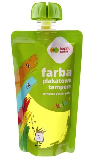 Farba tempera 100ml neon żółta HAPPY COLOR