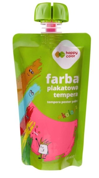 Farba tempera 100ml różowa HAPPY COLOR