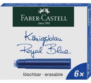 Naboje krótkie niebieskie 6szt FABER CASTELL