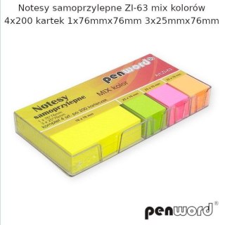 Notes samoprzylepny mix 4x200K