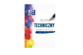 Blok techniczny A4/10K 250G biały (20szt) OXFORD