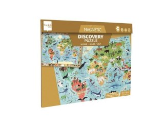 Puzzle magnetyczne i gra 2w1 Mapa świata