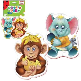 Piankowe puzzle małpka i słoń